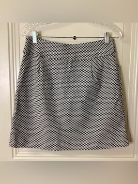Island Republic Black and White Diamond-Print Skort SZ 10 EUC